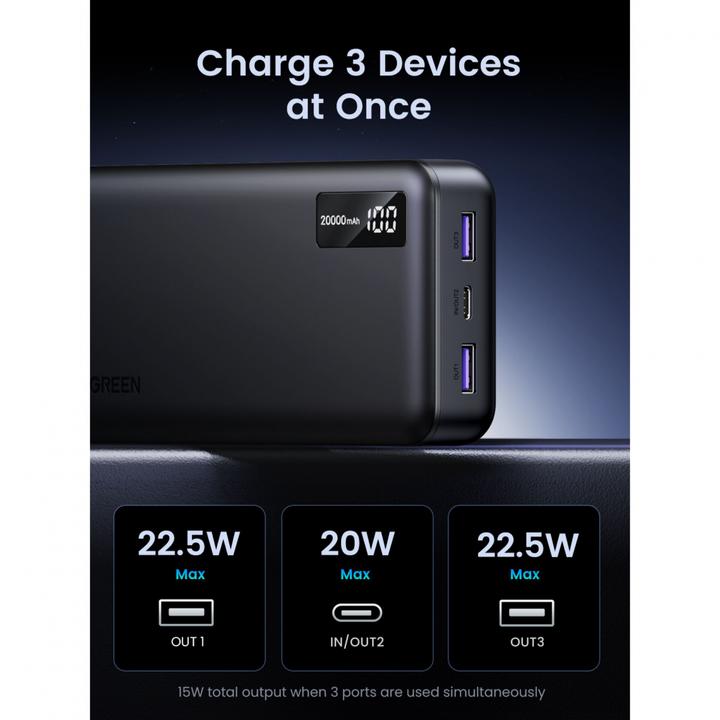 Produktbild Ugreen Two-Way Power Bank (20000 mAh, 20 W, 74 Wh)