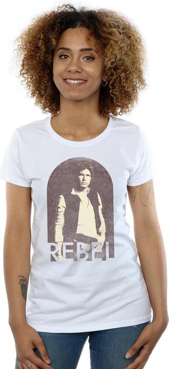 Actual product image Star Wars Womens/Ladies Han Solo Rebel Cotton T-Shirt (S)