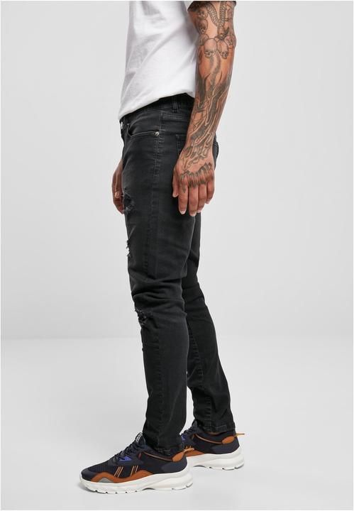 Actual product image Urban Classics Heavy Destroyed Slim Fit Jeans - 16475 (W32/L32)