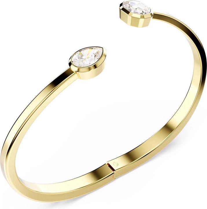 Immagine prodotto Swarovski Imber Armreif Verschiedene Schliffe Weiss Gold (18 cm, Metallo Swarovski)