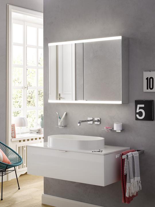 Image du produit Emco prime 2 Facelift armoire de toilette lumineuse, 1400 mm, 3 portes, modèle encastré, 9497