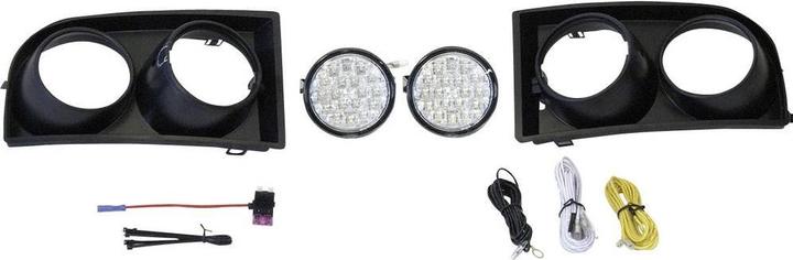 Actual product image Dino LED daytime running lights grille inserts for VW Golf 5