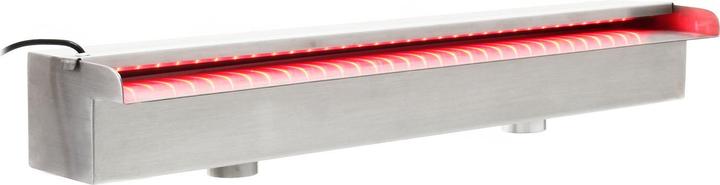 Image du produit Wiltec Lame d‘eau pour piscine Bassin Étang 60cm LED Acier affiné Cascade Chute d‘eau Fontaine Jardin