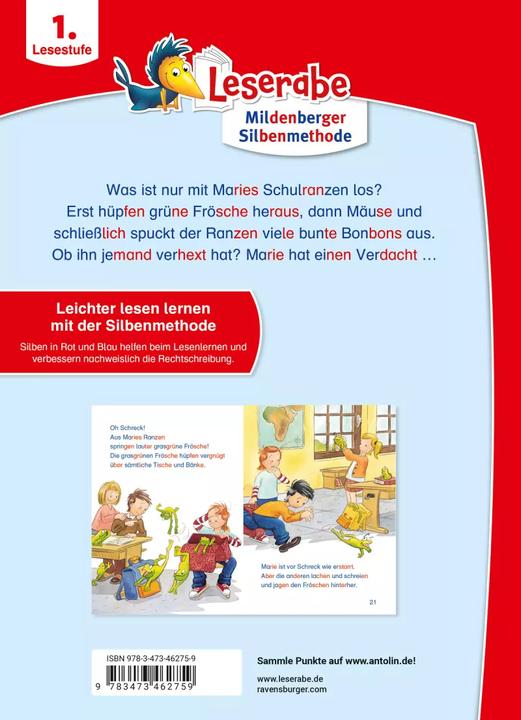 Produktbild Ravensburger Leserabe mit Mildenberger Silbenmethode: Der verhexte Schulranzen (Deutsch, Katja Königsberg, Stephan Pricken, 2023)