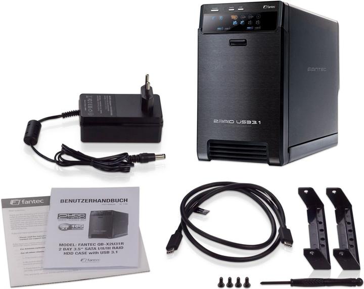 Produktbild Fantec QB-X2U31z 2 x 3,5 SATA Raid HDD USB 3.1 (3.5")