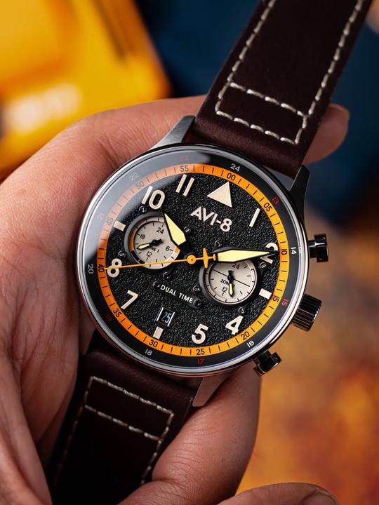 Immagine prodotto AVI-8 AV-4088-07 Hawker Hurricane a tempo doppio (Orologio da pilota)