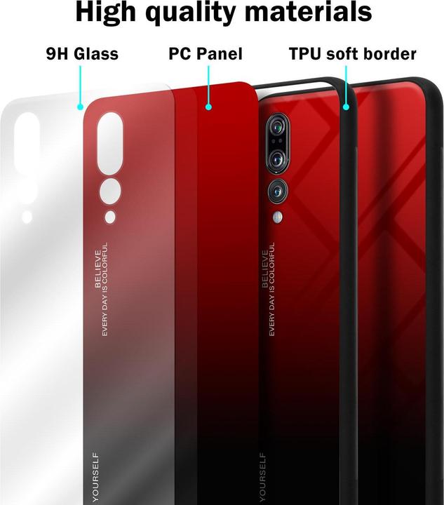 Productafbeelding Cadorabo TPU 2 kleuren glasdekking (Huawei P20 Pro, Huawei P20 Plus)