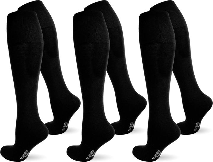 Normani 3 Paar Wellness Kniestrümpfe aus Baumwolle mit Frotteesohle (35 - 38)
