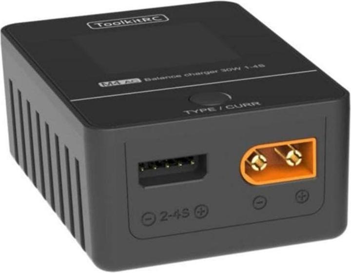 Toolkitrc Chargeur de batterie M4AC, 25W, 2-4S