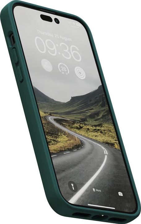Actual product image Njord Hard Cover Salm.Leather Magsafe Case green (Apple iPhone 14 Pro Max)
