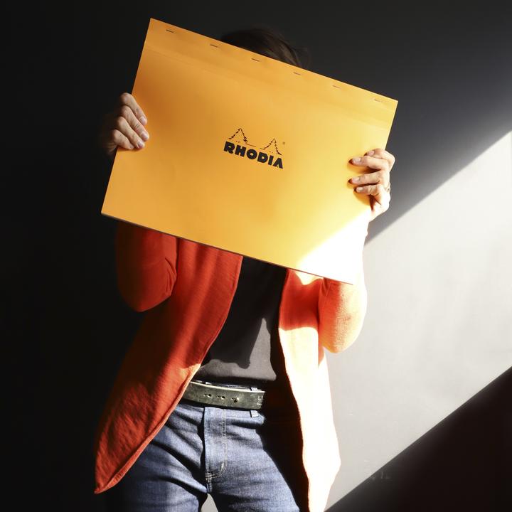 Actual product image Rhodia Blocks stapled 80g Basics (A3+, Checked, Soft cover)