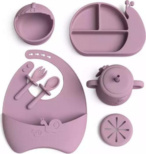 Actual product image Little bear Silicone Snail Set Purple