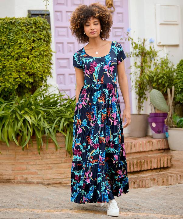 Produktbild Joe Browns Dark Floral Crinkle Maxi Dress (38)