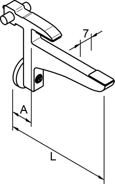 Produktbild Aweso Glastablarträger 1423 Typ 2, für mittlere Belastung (1 Stk.)
