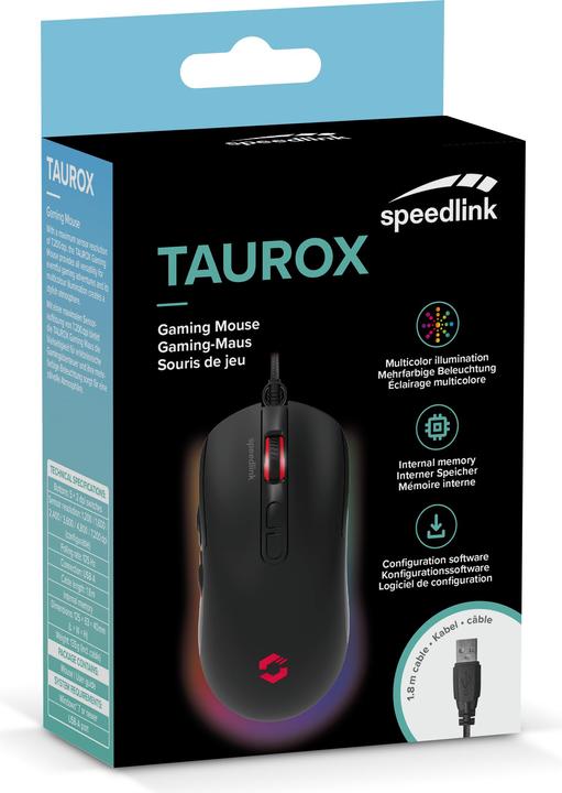 Produktbild Speedlink TAUROX Gaming Mouse, black (Kabelgebunden)