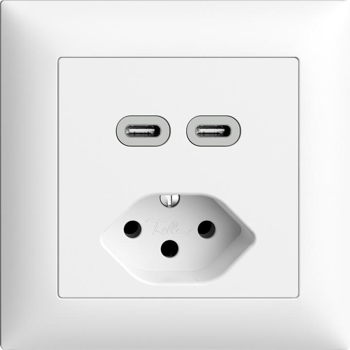 Feller EdizioDue small combi USB / type 13