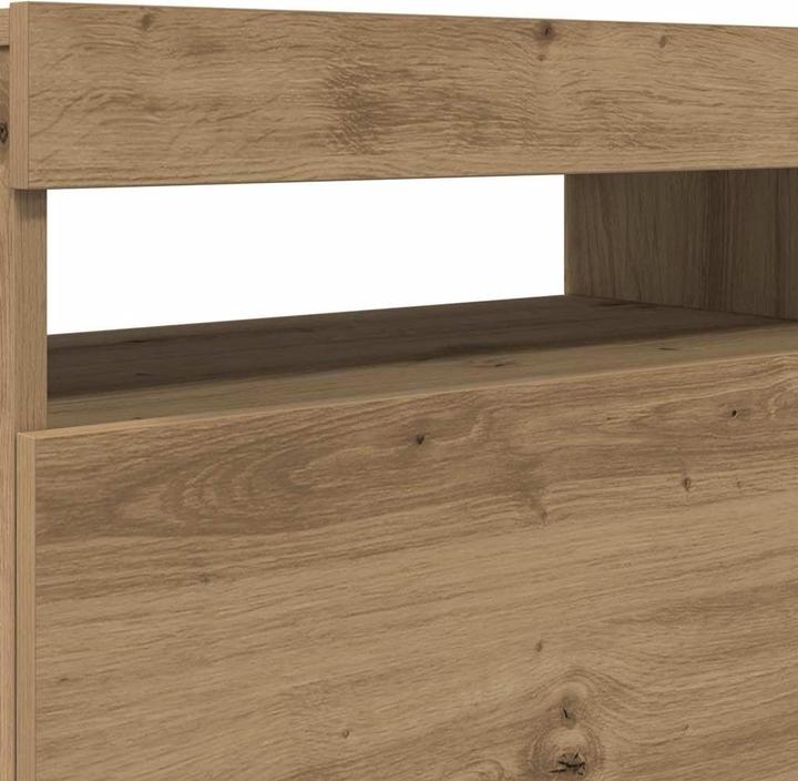 Image du produit VidaXL TV Schrank Lowboard Fernsehschrank Fernsehtisch mit LED Artisan-Eiche (120 x 35 x 40 cm)