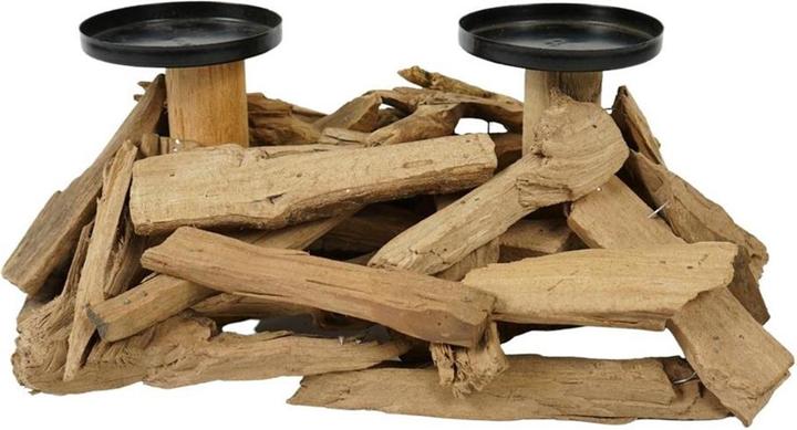Actual product image HTI-Living Driftwood Candle Holder for 2 Candles (B)