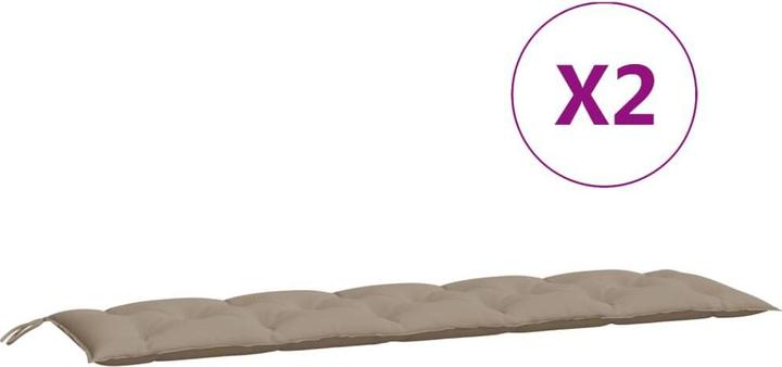 Image du produit VidaXL Coussins de banc de jardin 2 pcs. O x tissu ford (180 x 50 x 7 cm)