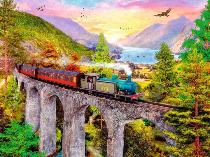 Actual product image Ravensburger Puzzle 12000795 - Train journey in autumn - 1500 pieces jigsaw puzzle for adults aged 14 and over (1500 pieces)