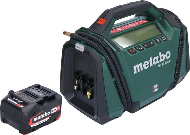 Actual product image Metabo AK 18 Multi battery compressor 18 V 11 bar + 1x battery 4.0 Ah - without charger (0 l)