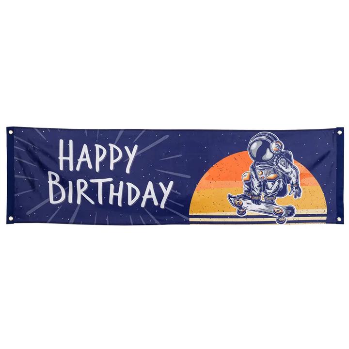Image du produit Boland Polyester Banner Space 'Happy Birthday' 50 x 180 cm