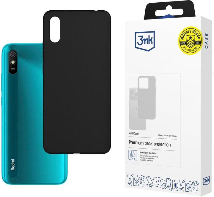 Productafbeelding 3MK Matte hoes voor Xiaomi Redmi 9A / 9AT zwart (Xiaomi Redmi 9A, Xiaomi Redmi 9AT)
