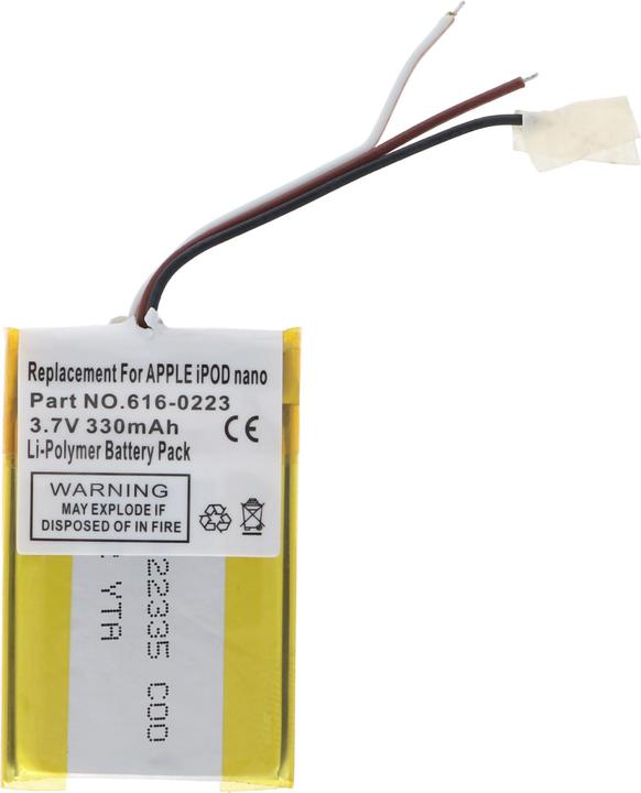Actual product image AccuCell Battery Apple iPOD nano, 616-0223