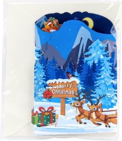 MU Classic 3D Pop-Up Weihnachtskarte Saluts Series (1 Stk.)