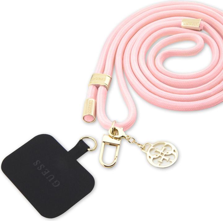 Image du produit Guess Lanière/lacet avec logo gravé et pendentif charm doré universel