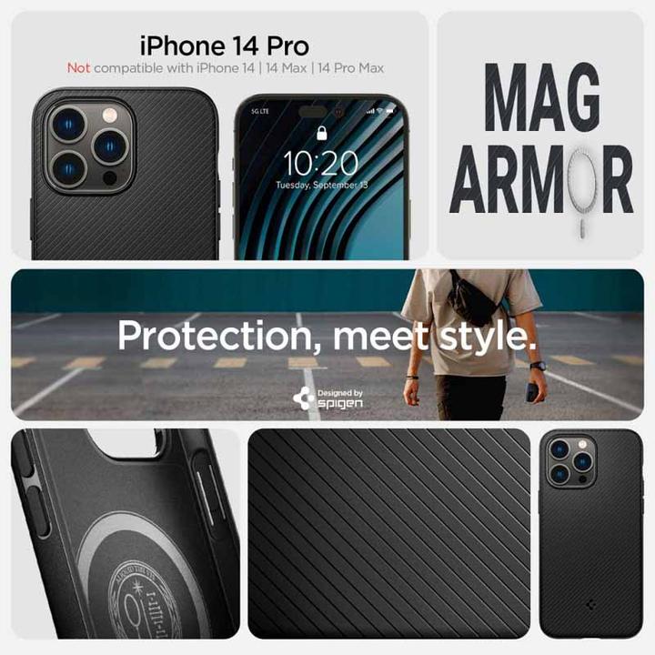 Produktbild Spigen Sigen MAG ARMOR FÜR IPHONE 14 PRO MATTSCHWARZ (Apple iPhone 14 Pro)