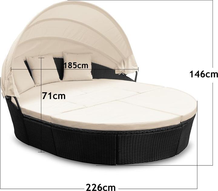 Produktbild Casaria Poly Rattan Sonneninsel