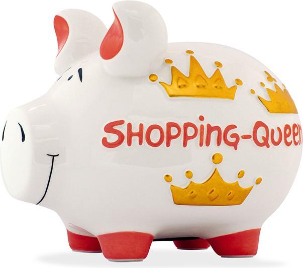 Actual product image G. Wurm KCG piggy bank, Shopping Queen Medium, made of ceramic, item 101009 (W/H/D) 17x15x15 cm (17 x 15 x 15 cm)