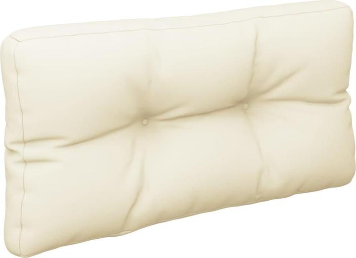 Image du produit VidaXL Coussin de palette Coussin d'assise de palette 2 pièces Crème Tissu (70 x 70 x 12 cm)