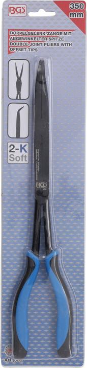 Image du produit BGS Pince à double articulation pointe coudée 350 mm (350 mm)