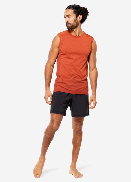 Actual product image Kimjaly Men's seamless yoga tank top - brown