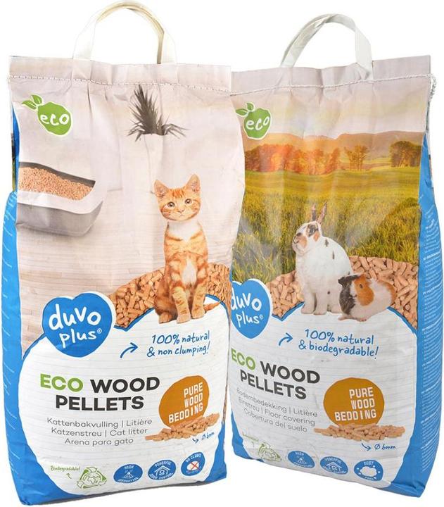 Immagine prodotto Duvoplus Lettiera per gatti Eco pellet di legno 3,6 kg (Biodegradabile, Non agglomerante, 3.60 kg)