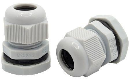 Image du produit Tecline Kabelverschraubungen metrisch, IP68, grau, M20 x 1,5 VPE: 10 Stück