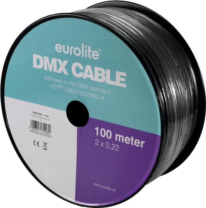Produktbild Eurolite DMX Kabel 2x0,22 100m sw (100 m)