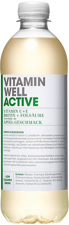 Image du produit Vitamin Well Active (Rhubarbe-Fraise, 12 x)