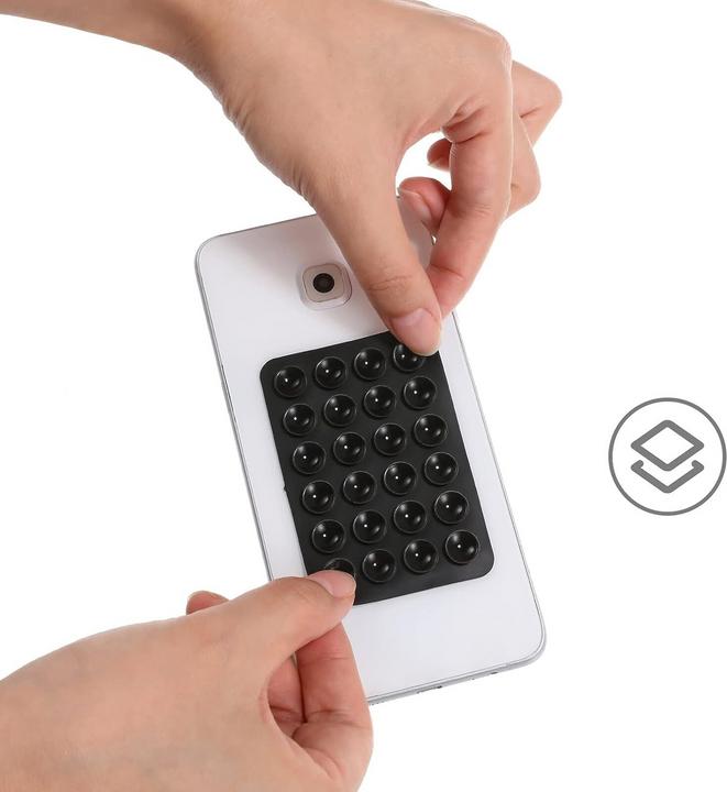 Actual product image Apfelkiste Universal Silikon Saugnapf Smartphone Halterung Selbstklebend