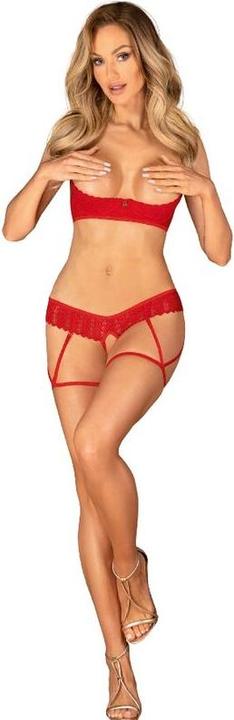 Immagine prodotto Obsessive - Ensemble Ouvert 2 Pièces Ingridia - Rouge (L, XL)