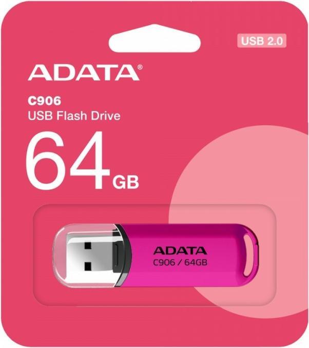 Actual product image Adata Pendrive C906 USB2.0 pink (64 GB, USB 2.0)