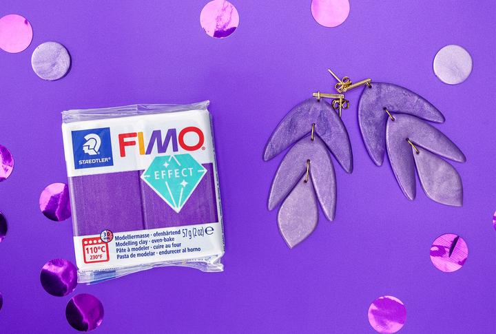 Actual product image Fimo Mod.masse effect purple metallic