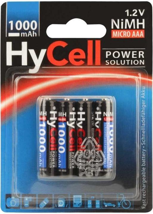 Produktbild HyCell NiMH-Akku Typ 1000 Micro 800mAh 4er-Blister (AAA, 800 mAh)