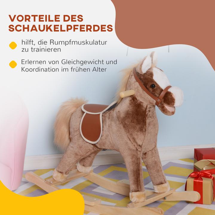 Produktbild Homcom Plüsch-Schaukelpferd für Kinder