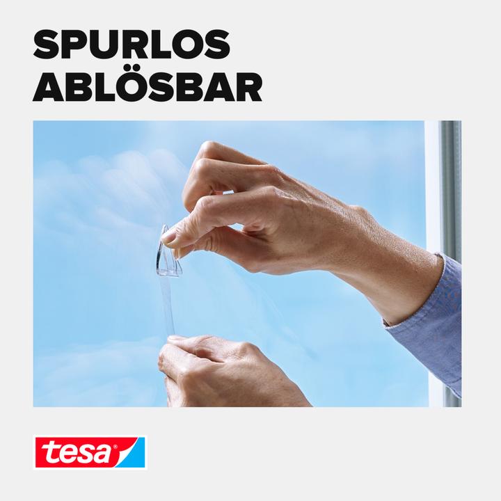 Actual product image tesa Powerstrips for glass, transparent adhesive strips