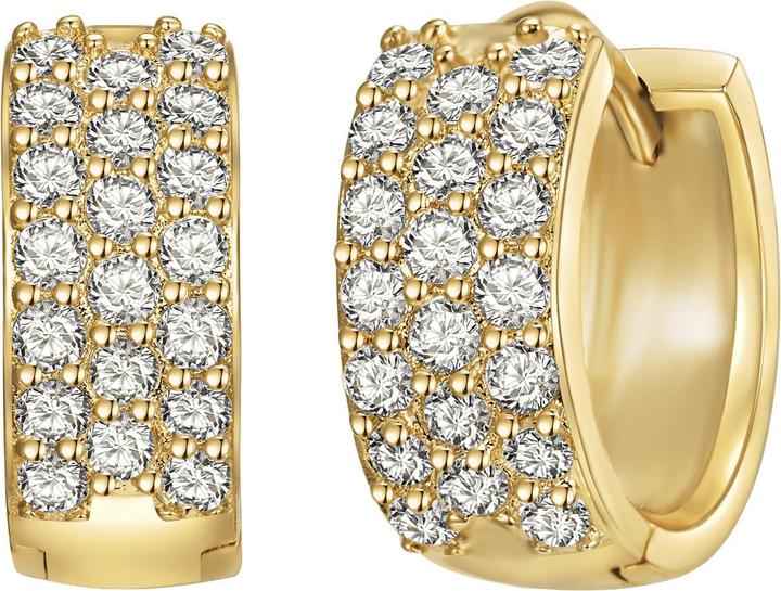 Lulu & Jane Damen Messing Zirkonia gelbgold - 29145 (Messing)