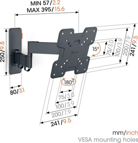 Actual product image Vogels TVM 1245 (Wall, 43", 15 kg)