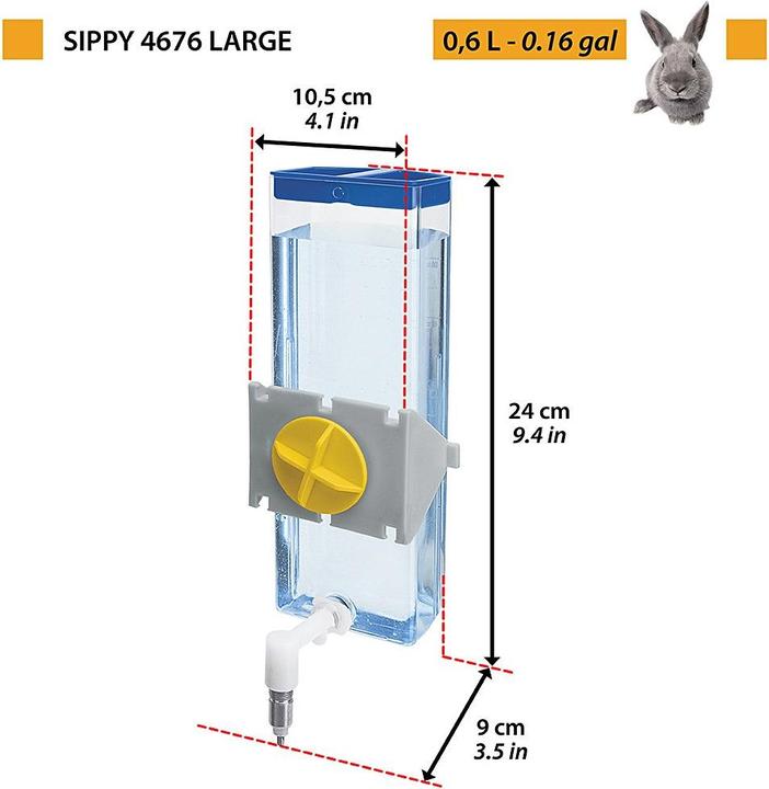 Immagine prodotto Ferplast Bevitore per roditori Sippy (0.60 l)